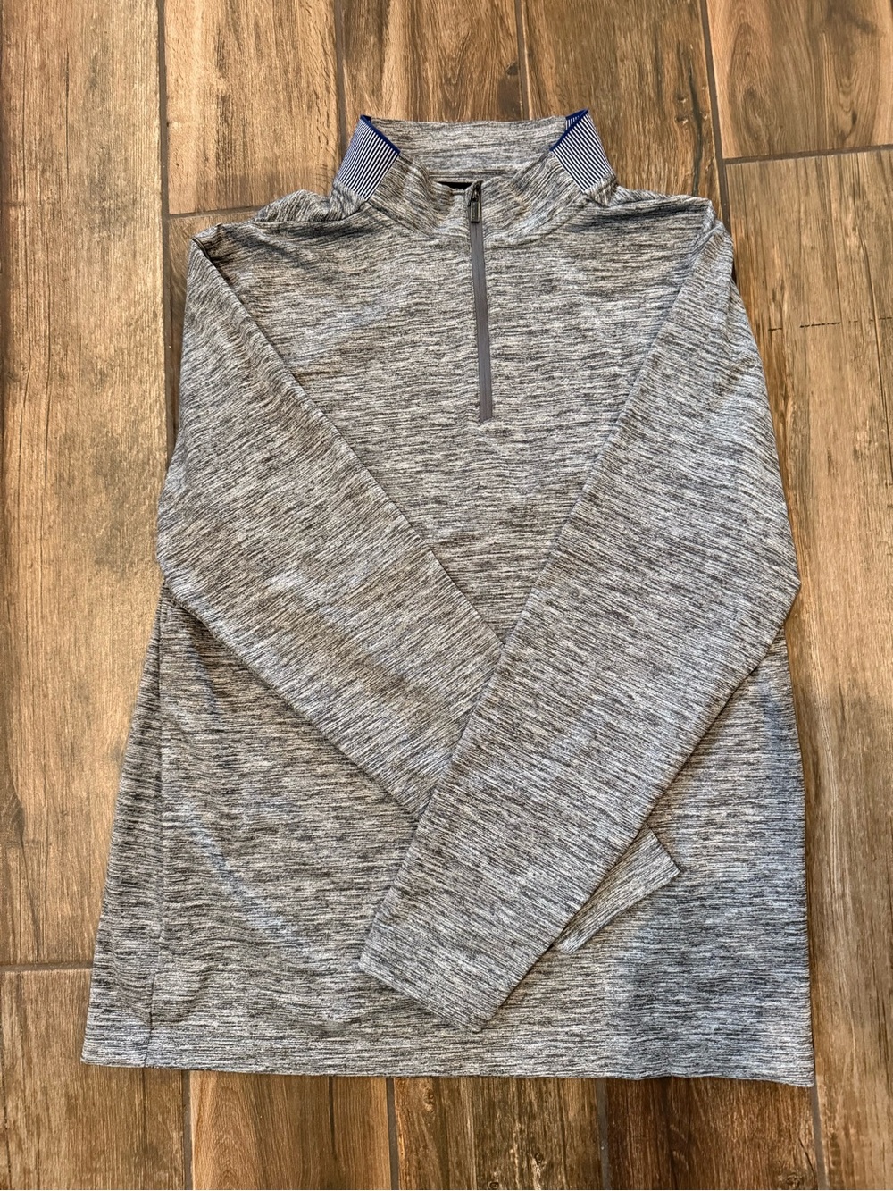 Bugatchi Heather Gray Quarter-Zip Pullover